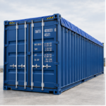 Contenedor Open Top de 40 pies con techo de lona - vista frontal 3/4 | Quantainer Barranquilla