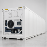 Contenedor refrigerado reefer de 40 pies - vista frontal con unidad de refrigeracion | Quantainer Barranquilla