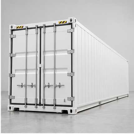 Contenedor refrigerado reefer de 40 pies - vista de puertas traseras cerradas | Quantainer Barranquilla