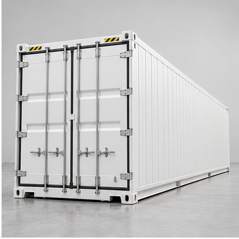 Contenedor refrigerado reefer de 40 pies - vista de puertas traseras cerradas | Quantainer Barranquilla