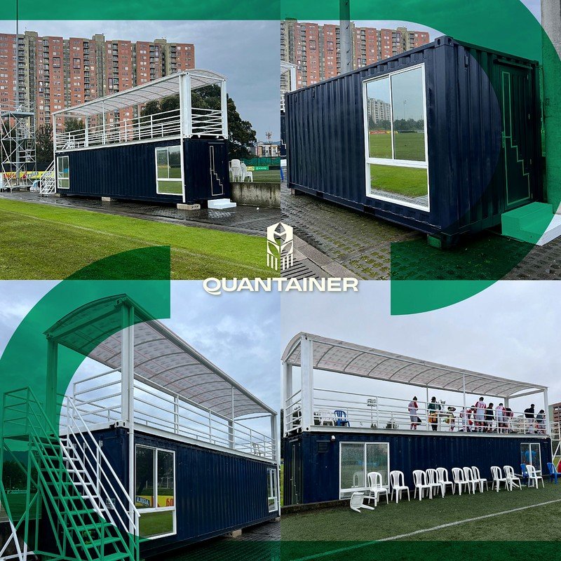 Solución modular de dos niveles para infraestructura deportiva