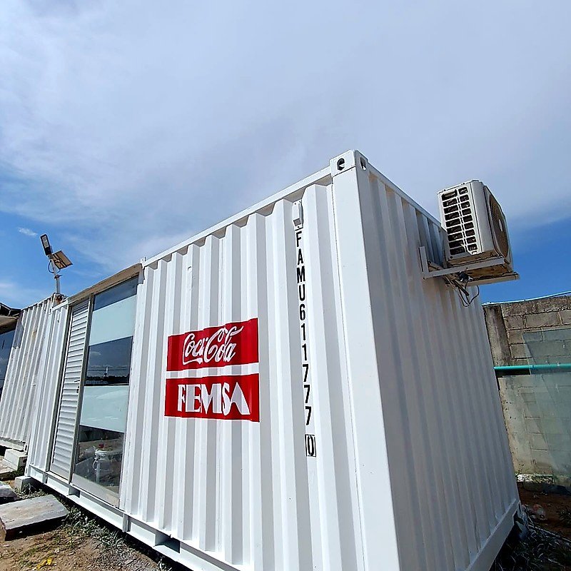Oficina modular en contenedor de 20 pies para Coca-Cola FEMSA